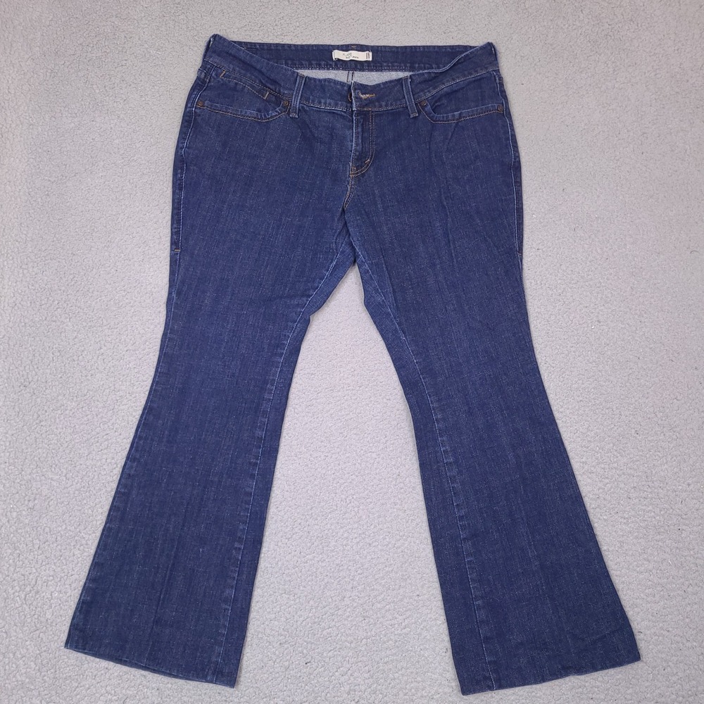 Levi's Flare 542 Jeans Womens 18M Blue‎ Denim Flap Pockets Cotton Blend